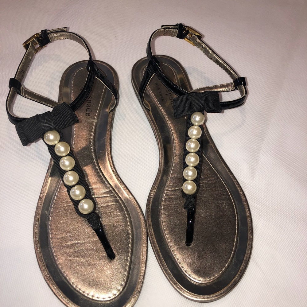 Kate Spade pearl and black Sandal - Picture 2 of 10